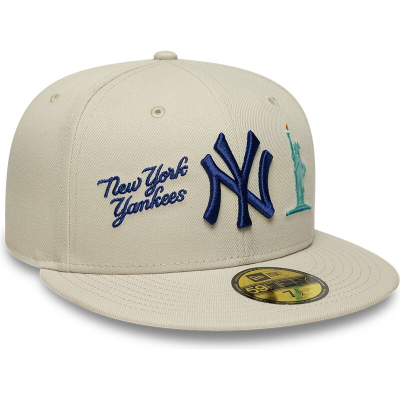 beige-platt-keps-med-justerbar-passform-och-marinbla-logotyp-59fifty-city-icon-new-york-yankees-fran-new-era