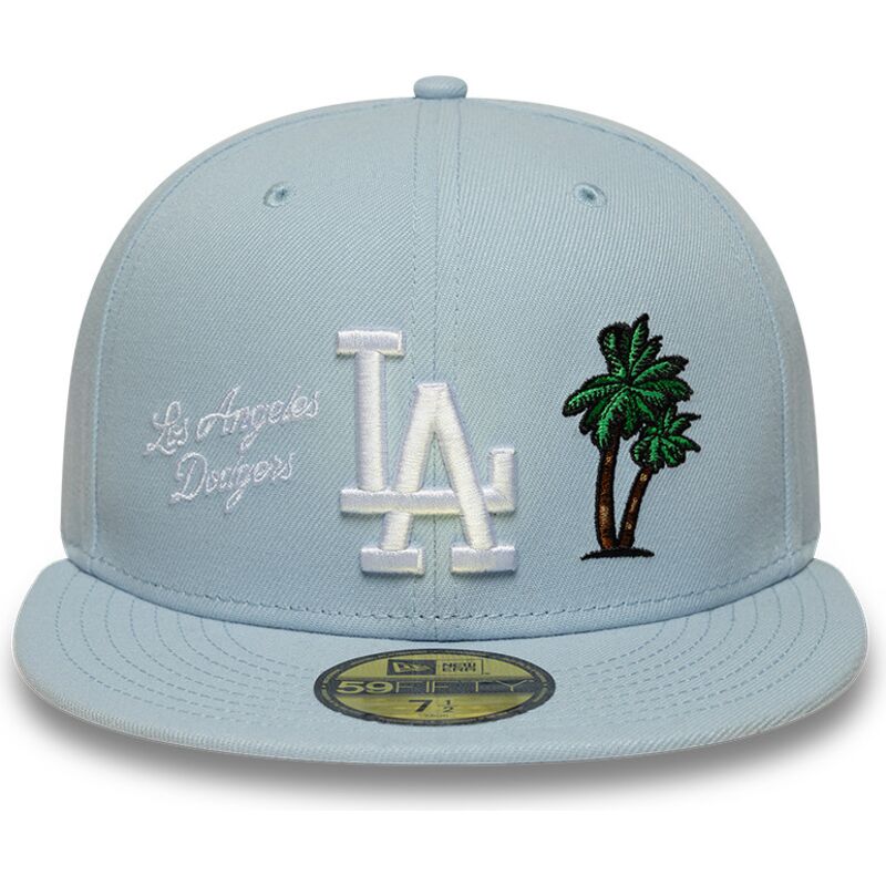 ljusbla-platt-keps-justerad-59fifty-city-icon-los-angeles-dodgers-fran-new-era