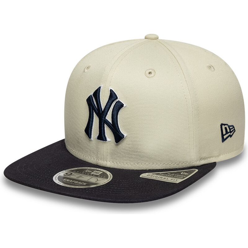 beige-platt-keps-snapback-med-marinbla-logotyp-9fifty-original-fit-world-series-fran-new-york-yankees-mlb-av-new-era