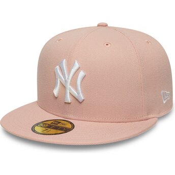 Platt rosa justerad 59FIFTY League Essential-keps från New York Yankees MLB av New Era
