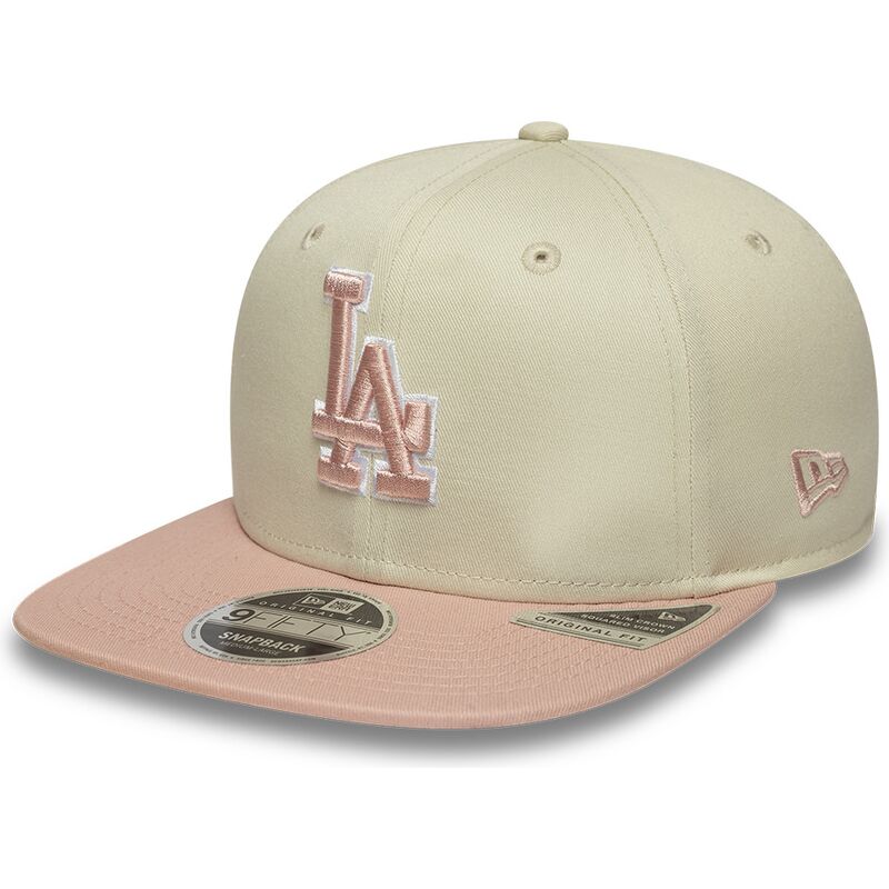 beige-platt-snapback-keps-med-rosa-logotyp-9fifty-original-fit-world-series-patch-fran-los-angeles-dodgers-mlb-av-new-era