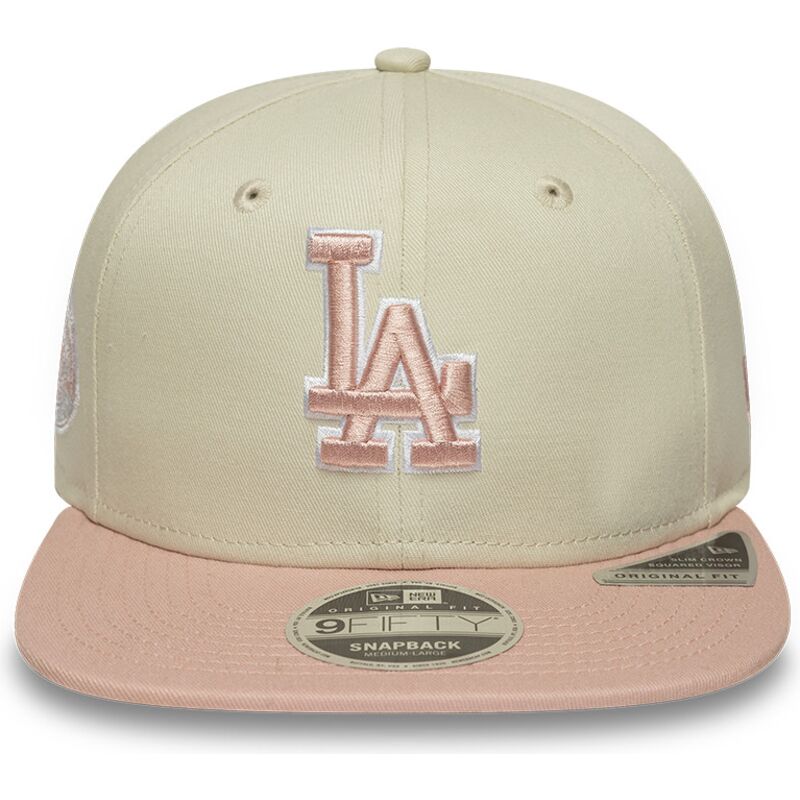 beige-platt-snapback-keps-med-rosa-logotyp-9fifty-original-fit-world-series-patch-fran-los-angeles-dodgers-mlb-av-new-era