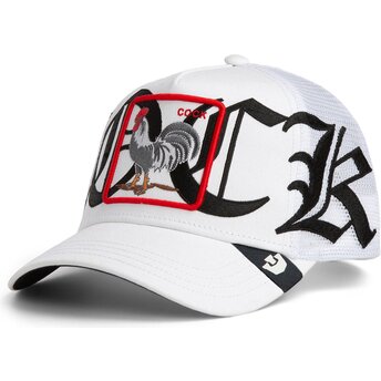 Vit trucker-keps tupp Old English Cock The Farm från Goorin Bros.