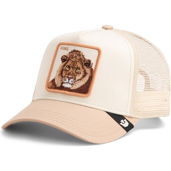 Beige trucker-keps med lejon Blur King The Farm från Goorin Bros.