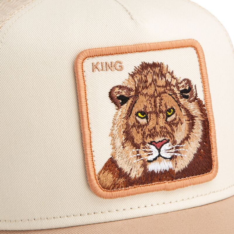 beige-trucker-keps-med-lejon-blur-king-the-farm-fran-goorin-bros