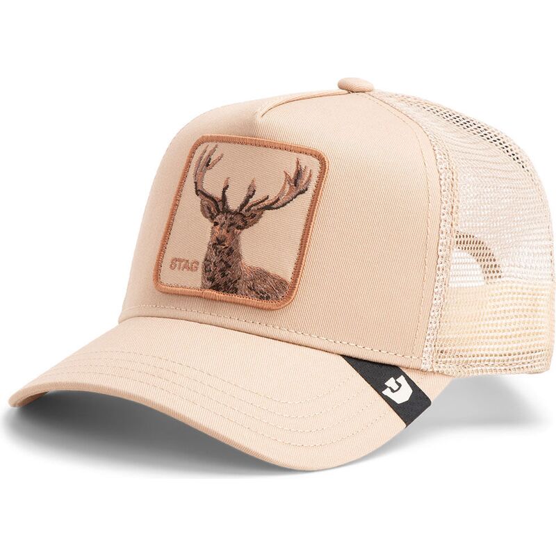 beige-trucker-keps-hjort-blur-stag-the-farm-fran-goorin-bros