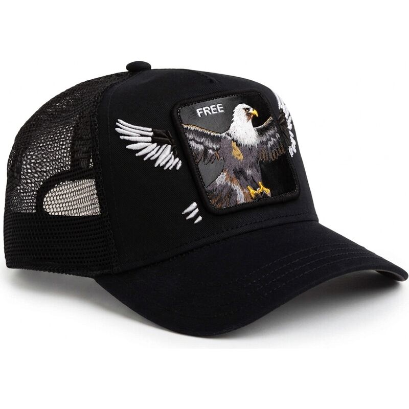 svart-trucker-keps-orn-wings-free-the-farm-fran-goorin-bros