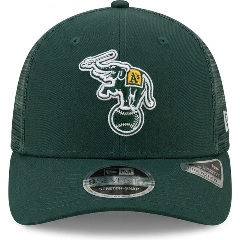 gron-trucker-keps-9seventy-stretch-snap-evergreen-oakland-athletics-mlb-fran-new-era