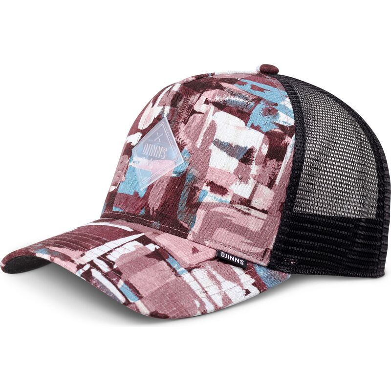 rod-och-bla-trucker-keps-hft-patternabstract-fran-djinns