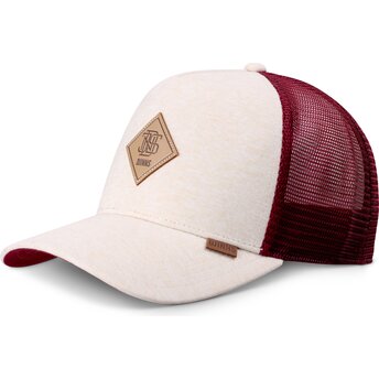 Gorra trucker beige y roja HFT ColourMelange de Djinns