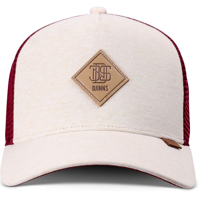 beige-och-rod-trucker-keps-hft-colourmelange-fran-djinns