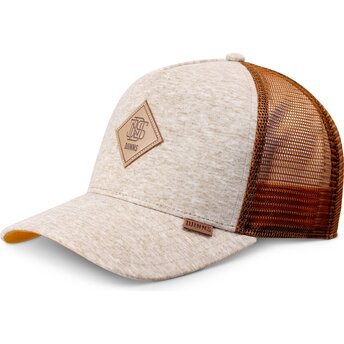 Keps trucker beige och brun HFT ColourMelange från Djinns
