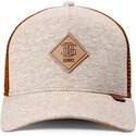 keps-trucker-beige-och-brun-hft-colourmelange-fran-djinns