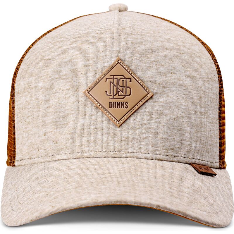 keps-trucker-beige-och-brun-hft-colourmelange-fran-djinns