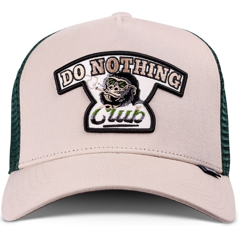 truckerkeps-khaki-och-gron-hft-do-nothing-club-gorilla-fran-djinns
