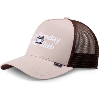 Gorra trucker beige och brun HFT Guy in a Cup från Djinns