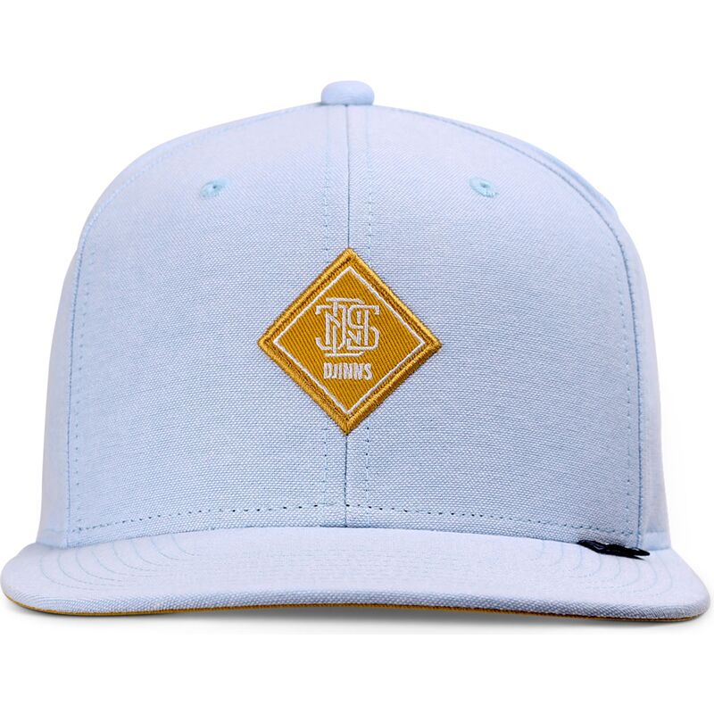 platt-bla-snapback-keps-med-gul-oxfordcontra-logotyp-fran-djinns