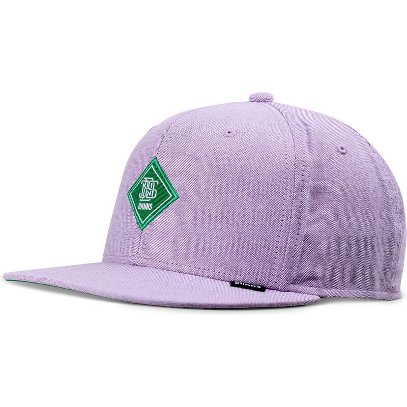 platt-violett-snapback-keps-med-gront-oxfordcontra-logotyp-fran-djinns