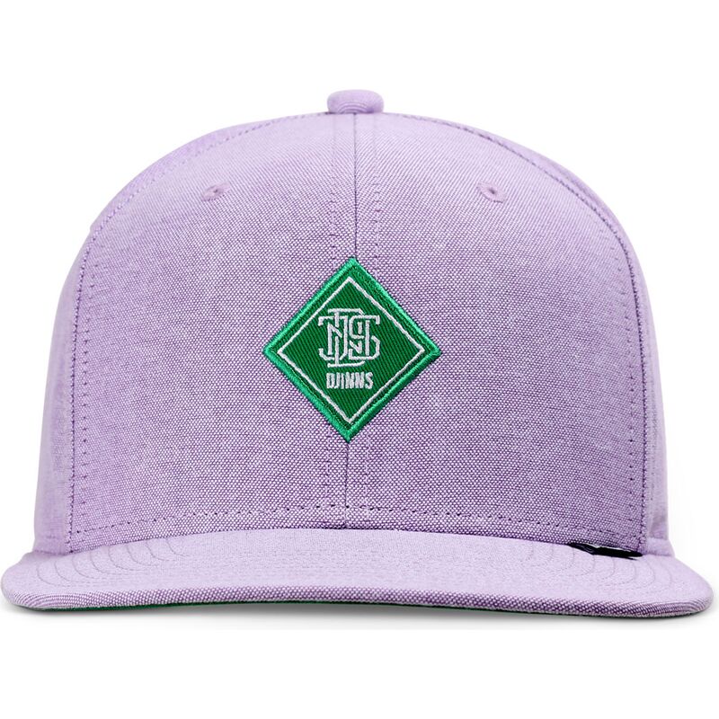 platt-violett-snapback-keps-med-gront-oxfordcontra-logotyp-fran-djinns