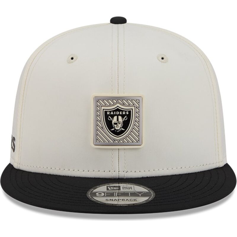 beige-och-svart-platt-keps-snapback-9fifty-training-pack-2026-fran-las-vegas-raiders-nfl-av-new-era