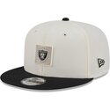 beige-och-svart-platt-keps-snapback-9fifty-training-pack-2026-fran-las-vegas-raiders-nfl-av-new-era