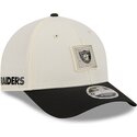beige-och-svart-bojd-keps-snapback-9forty-m-crown-training-pack-2026-fran-las-vegas-raiders-nfl-av-new-era