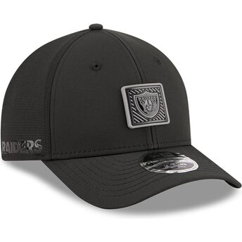Kepsar böjd svart snapback 9FORTY M-Crown Training Pack 2026 från Las Vegas Raiders NFL av New Era