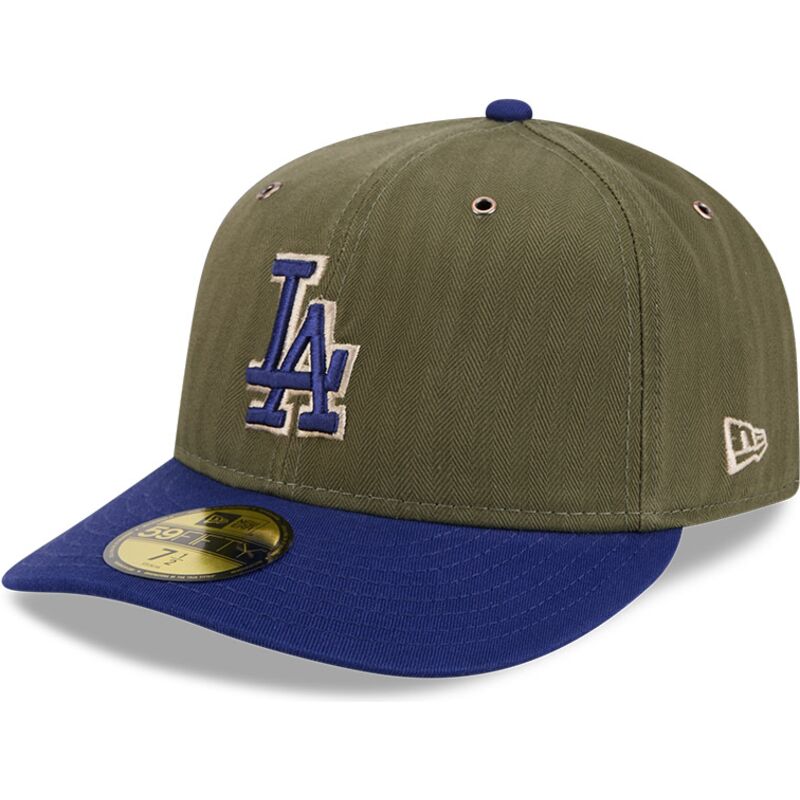 gron-bojd-keps-justerbar-59fifty-pre-curved-american-herringbone-los-angeles-dodgers-mlb-fran-new-era
