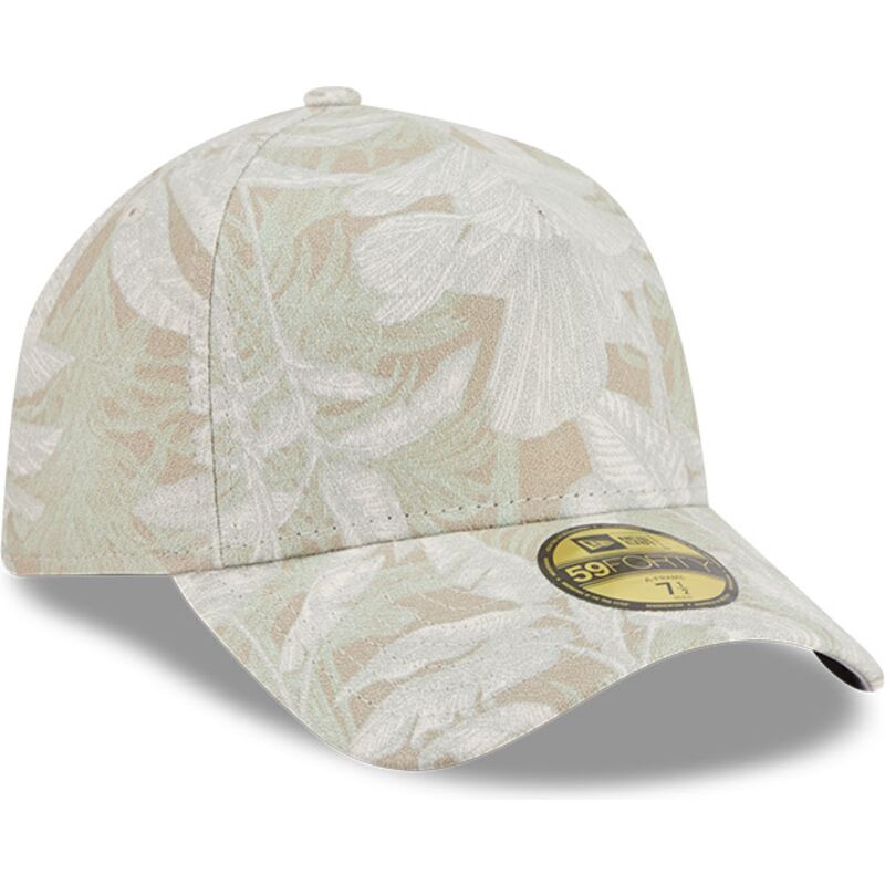 gorra-curva-beige-ajustada-59forty-a-frame-leafy-palm-de-new-era