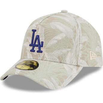 Böjd beige justerad keps 59FORTY A Frame Leafy Palm från Los Angeles Dodgers MLB av New Era
