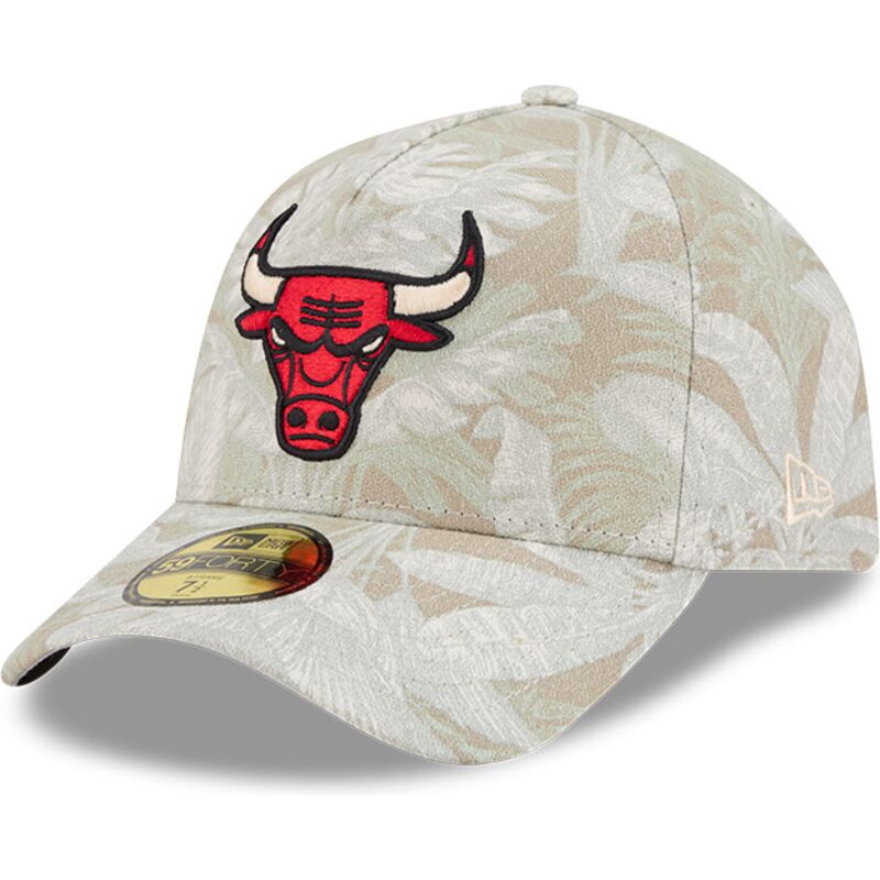 bojd-beige-justerad-keps-59forty-a-frame-leafy-palm-fran-chicago-bulls-nba-av-new-era