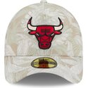bojd-beige-justerad-keps-59forty-a-frame-leafy-palm-fran-chicago-bulls-nba-av-new-era