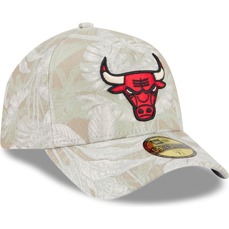 bojd-beige-justerad-keps-59forty-a-frame-leafy-palm-fran-chicago-bulls-nba-av-new-era