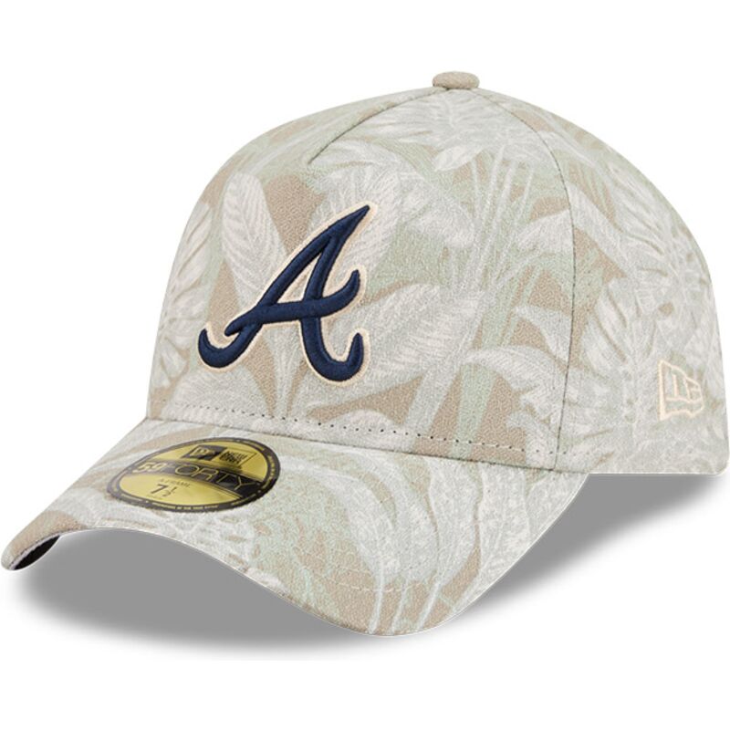 bojd-beige-justerad-keps-59forty-a-frame-leafy-palm-fran-atlanta-braves-mlb-av-new-era