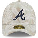 bojd-beige-justerad-keps-59forty-a-frame-leafy-palm-fran-atlanta-braves-mlb-av-new-era
