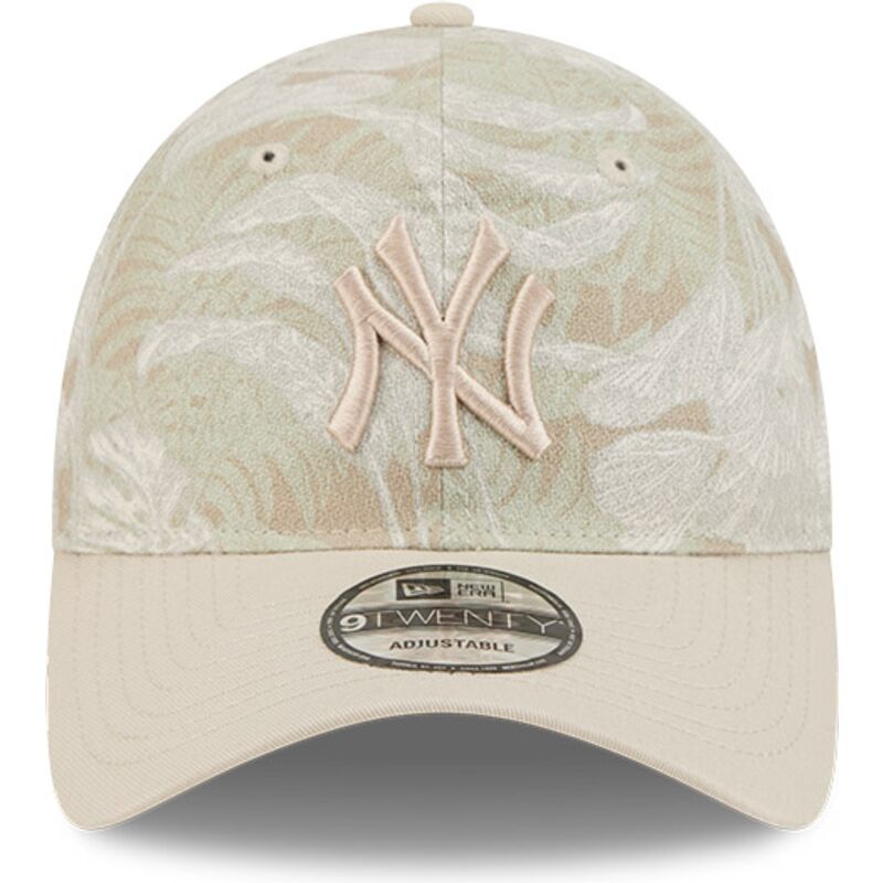 bojd-beige-justerbar-keps-9twenty-leafy-palm-fran-new-york-yankees-mlb-av-new-era