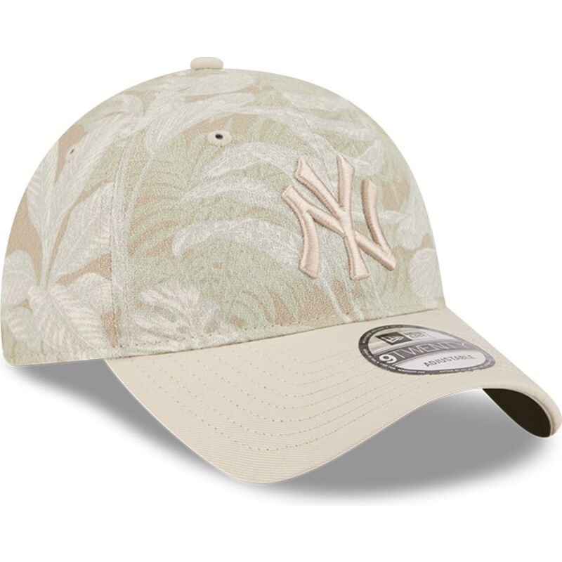 gorra-curva-beige-ajustable-9twenty-leafy-palm-de-new-york-yankees-mlb-de-new-era