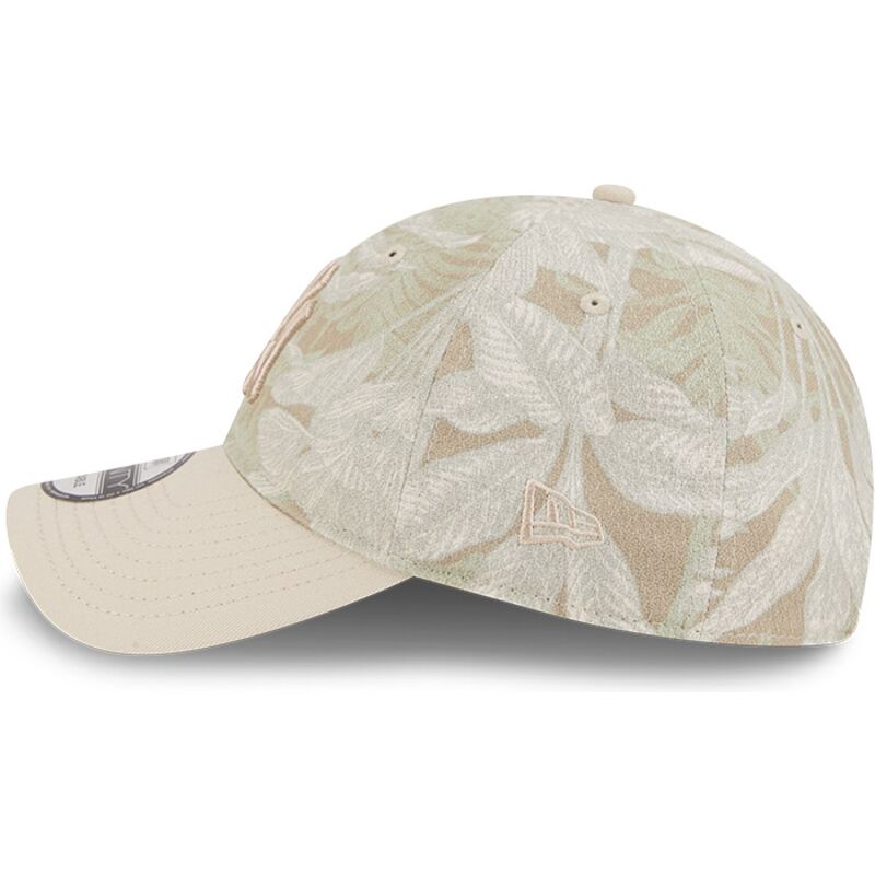 bojd-beige-justerbar-keps-9twenty-leafy-palm-fran-new-york-yankees-mlb-av-new-era