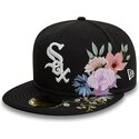 svart-platt-keps-justerad-59fifty-floral-fran-chicago-white-sox-mlb-av-new-era