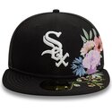 svart-platt-keps-justerad-59fifty-floral-fran-chicago-white-sox-mlb-av-new-era