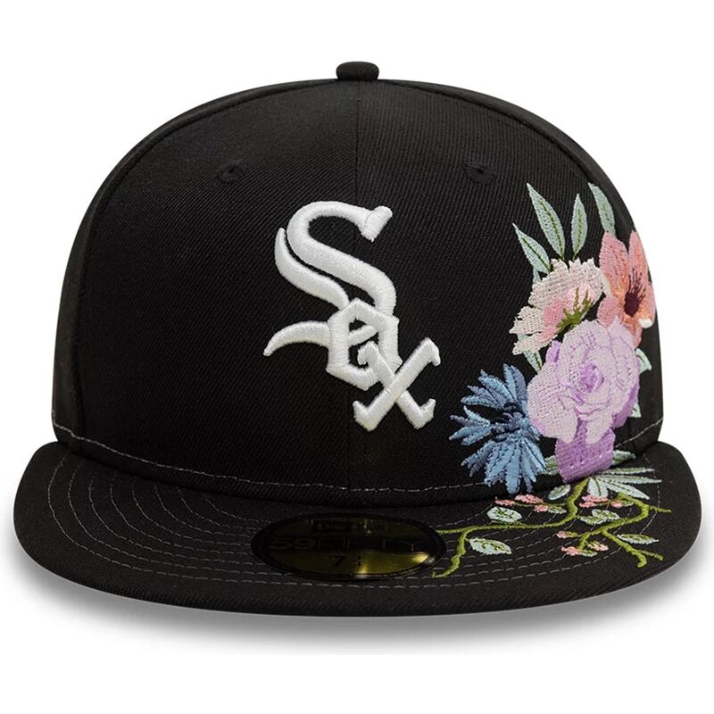 svart-platt-keps-justerad-59fifty-floral-fran-chicago-white-sox-mlb-av-new-era