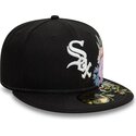 svart-platt-keps-justerad-59fifty-floral-fran-chicago-white-sox-mlb-av-new-era
