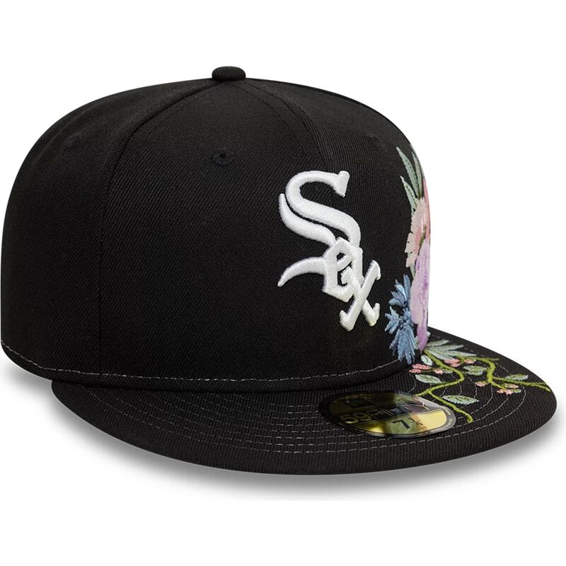svart-platt-keps-justerad-59fifty-floral-fran-chicago-white-sox-mlb-av-new-era