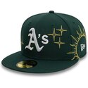 gron-platt-keps-justerad-59fifty-zodiac-fran-oakland-athletics-mlb-av-new-era