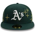 gron-platt-keps-justerad-59fifty-zodiac-fran-oakland-athletics-mlb-av-new-era