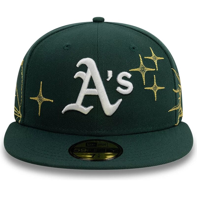 gron-platt-keps-justerad-59fifty-zodiac-fran-oakland-athletics-mlb-av-new-era