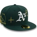gron-platt-keps-justerad-59fifty-zodiac-fran-oakland-athletics-mlb-av-new-era