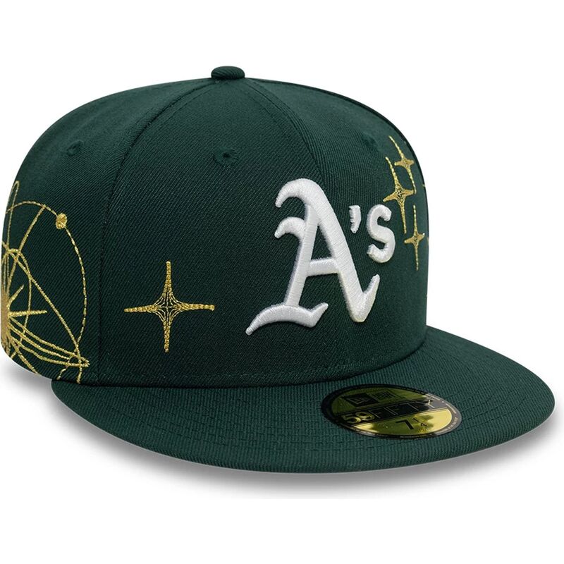 gron-platt-keps-justerad-59fifty-zodiac-fran-oakland-athletics-mlb-av-new-era