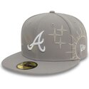 gra-platt-keps-justerad-59fifty-zodiac-fran-atlanta-braves-mlb-av-new-era