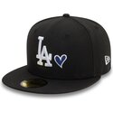 svart-platt-keps-justerad-59fifty-heart-icon-los-angeles-dodgers-mlb-fran-new-era
